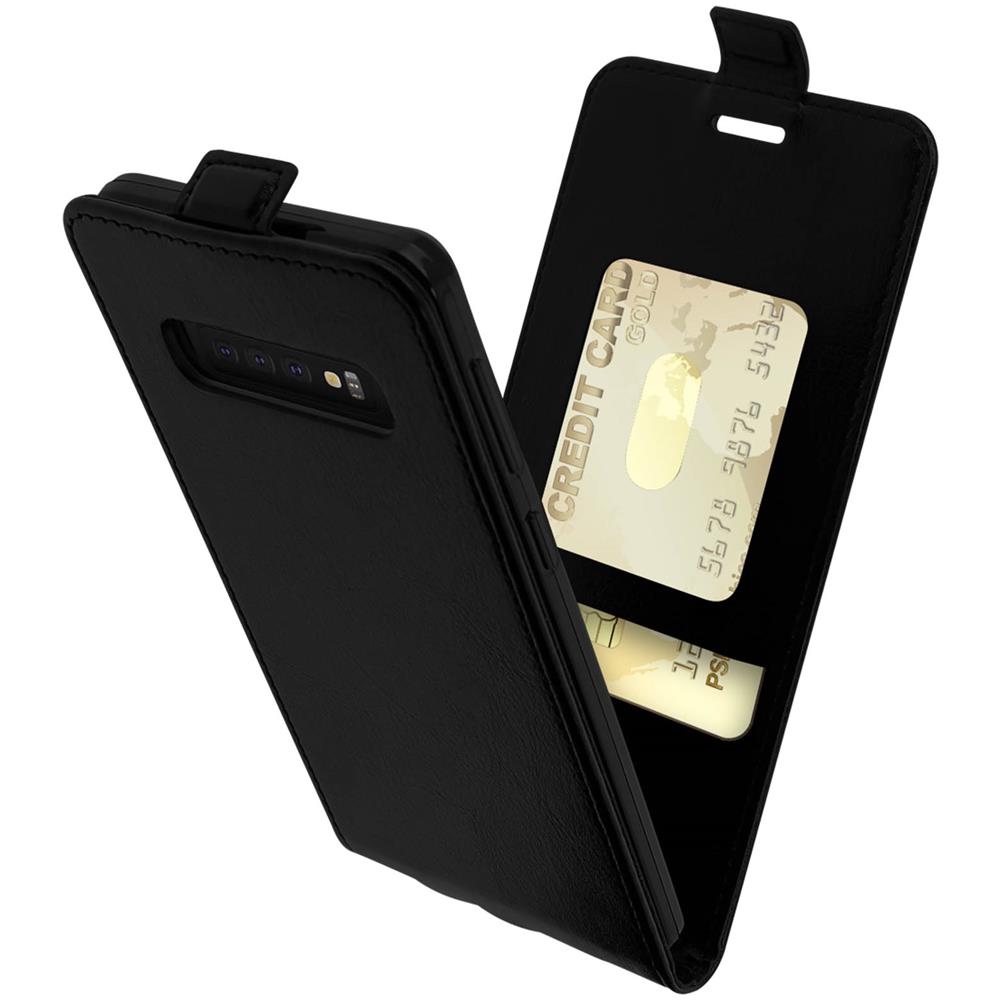 Custodia Galaxy S10 Sportellino Verticale Protezione Portacarte Nero - Foto 2