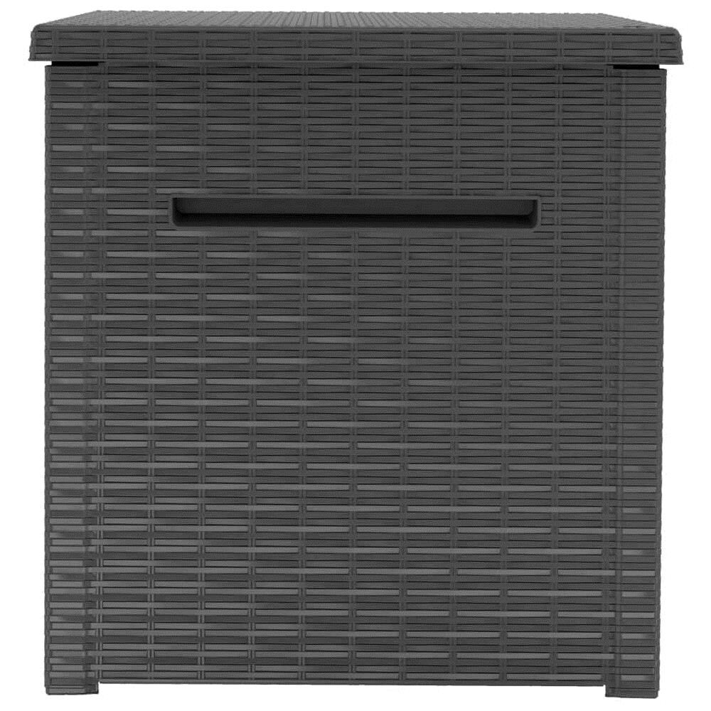 Cassapanca Da Esterno Java 870 L Antracite Aspetto Rattan 236942 - Foto 2