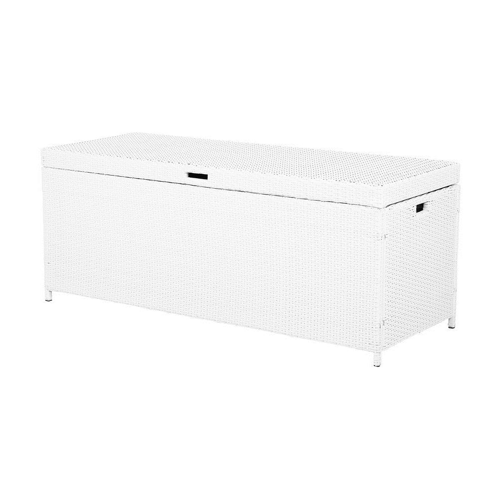 Cesta Da Giardino In Polirattan Bianco 158x63 Cm Modena - Foto 2