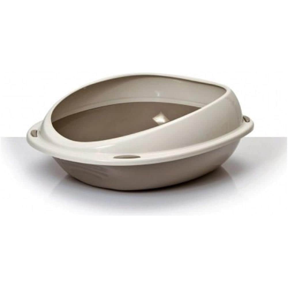 Lettiera Scoperta Per Gatti Gatto Shuttle Con Bordi Rialzati Salva Sporco 57 Cm - Celeste - Foto 1