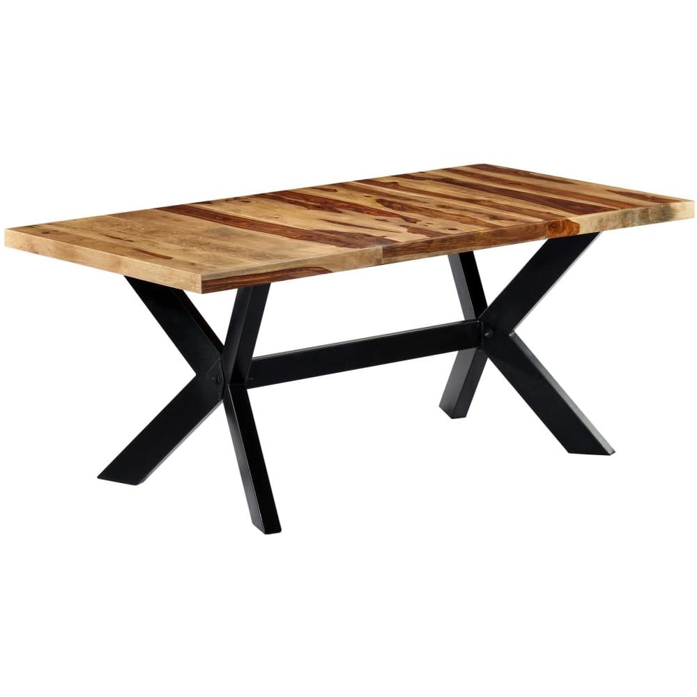 Tavolo Da Pranzo 180x90x75cm In Legno Massello Di Sheesham - Foto 8