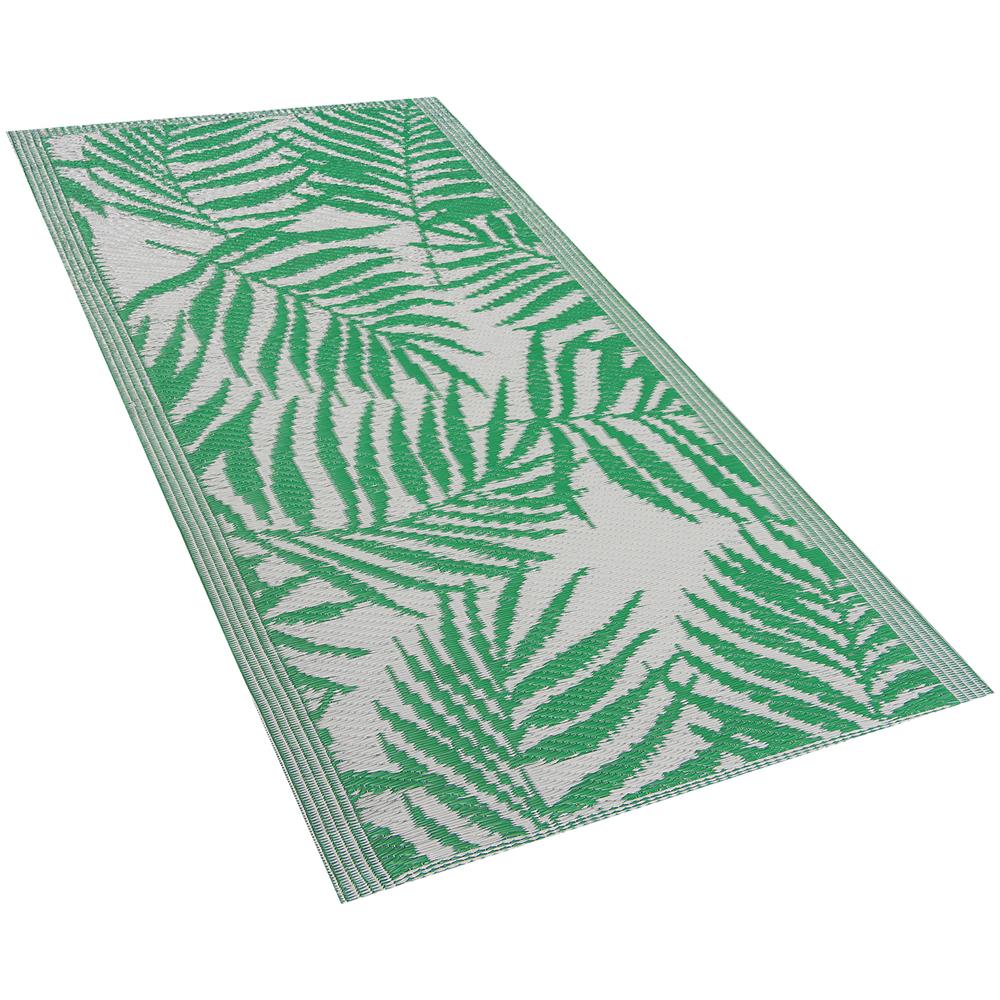 Tappeto Da Esterno 60 X 105 Cm Motivo Foglie Di Palma Verdi Kota - Foto 1