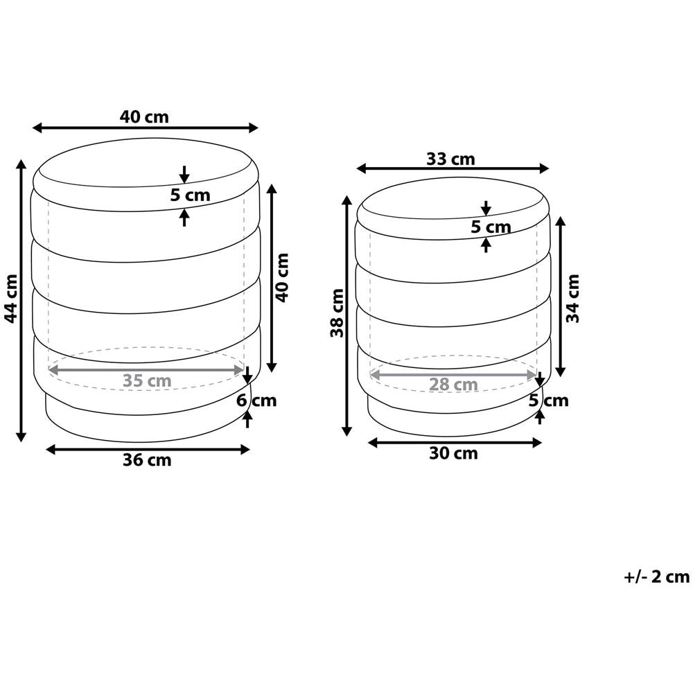 Set Di 2 Pouf Contenitore Rosa Garland - Foto 2