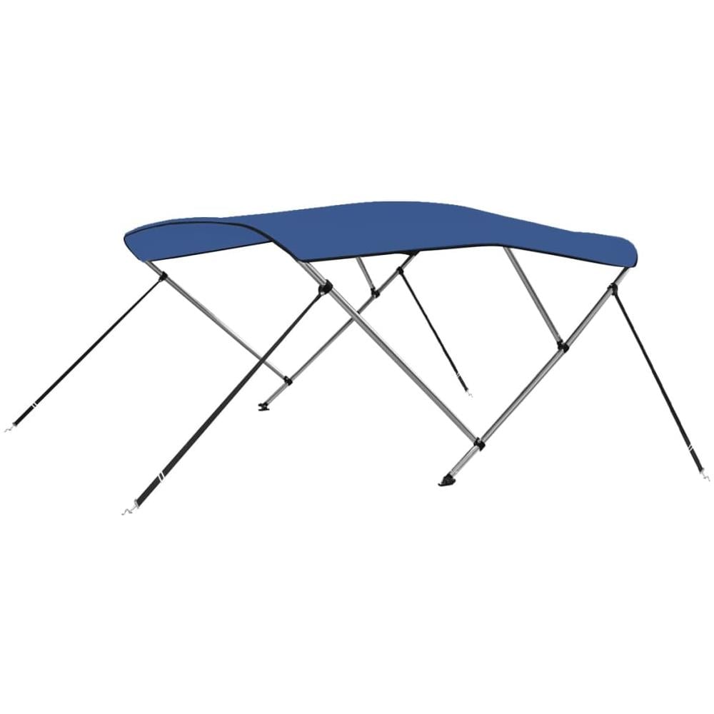 Bimini di Prua con Tendalino a 3 Archi Blu 183x140x137 cm - Foto 1