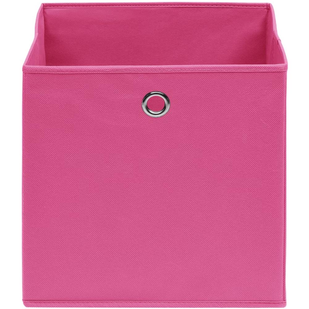 Scatole Portaoggetti 10 pz Rosa 32x32x32 cm Tessuto - Foto 7