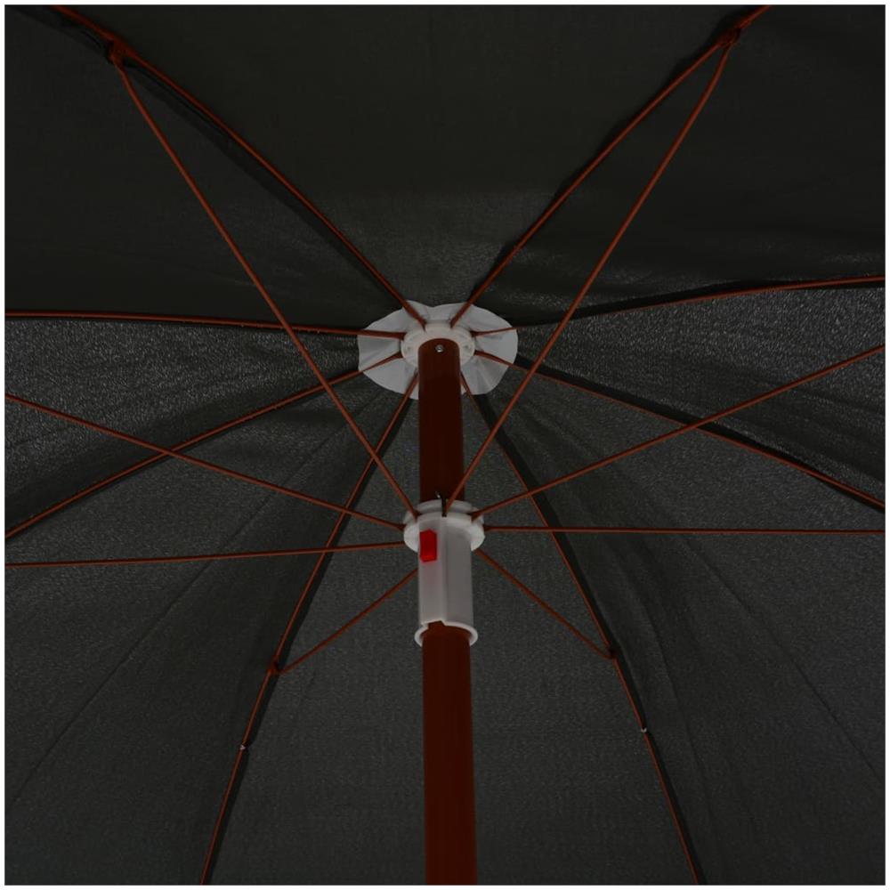 Ombrellone Con Palo In Acciaio 180 Cm Antracite - Foto 2