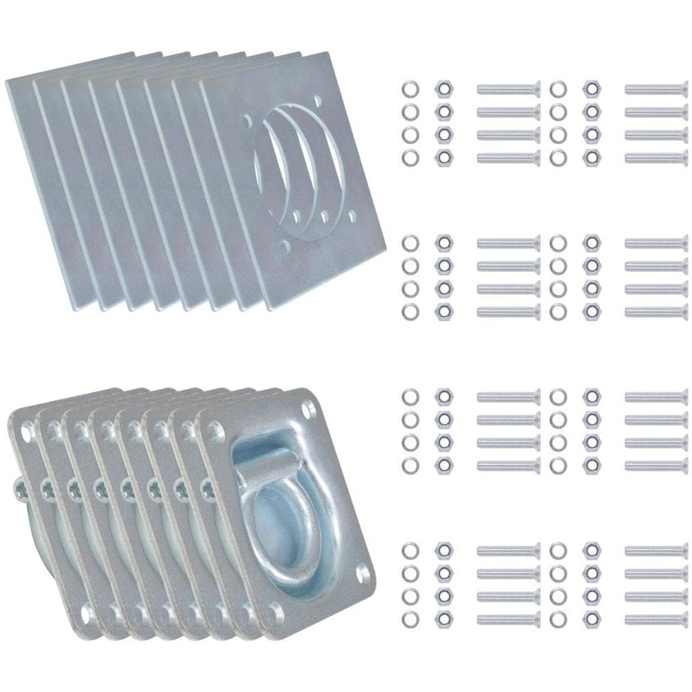 Anelli di Ancoraggio per Rimorchi 8 pz Acciaio Zincato 2000 kg - Foto 3