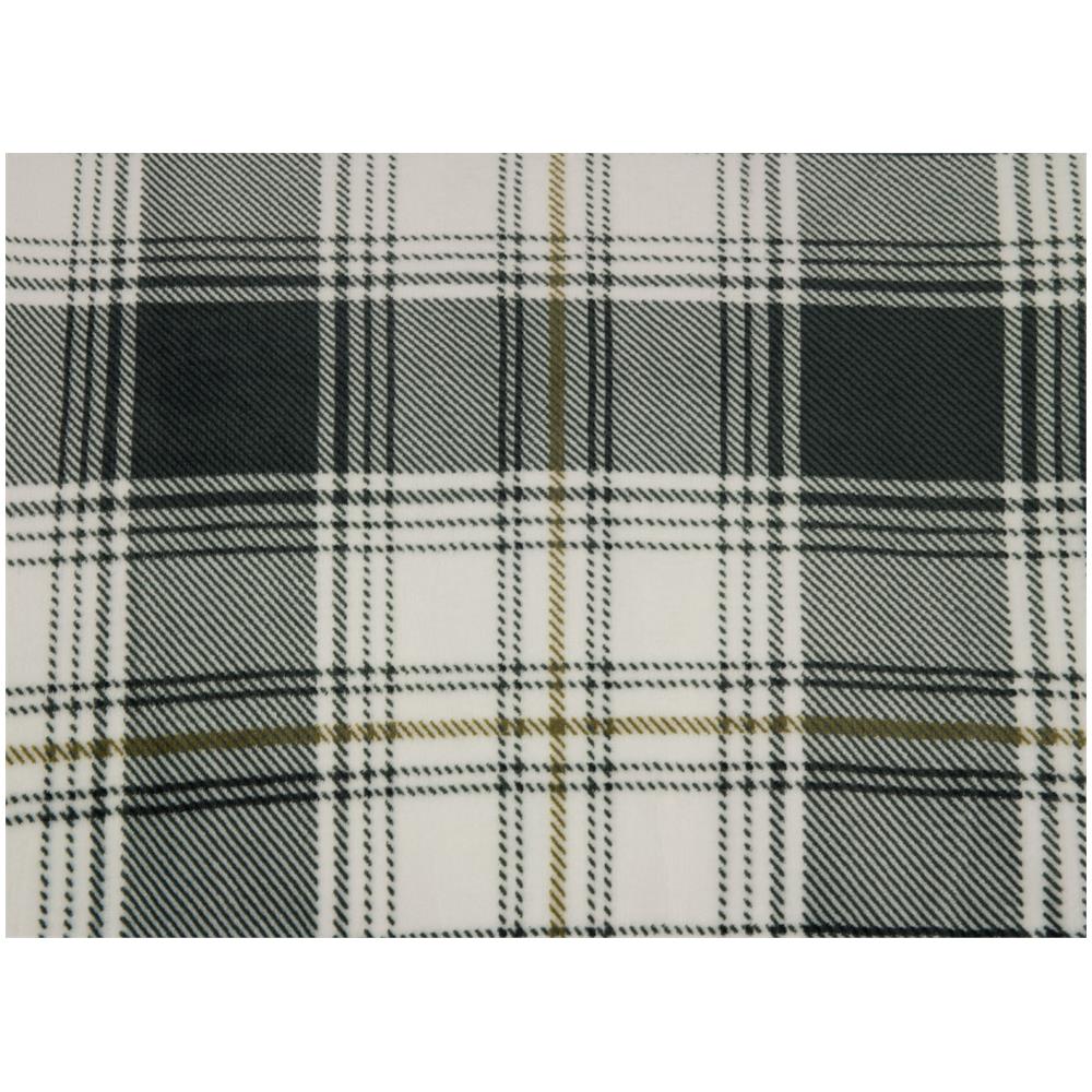 Plaid Coperta Divano Tartan Scozzese Retro Agnellato Pelliccia Sherpa Inverno Caldo 130x160 Grigio - Foto 2
