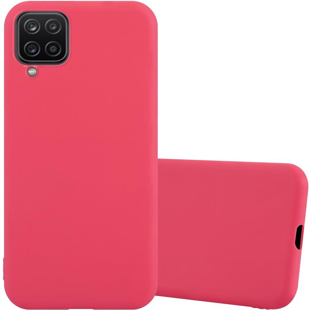 Custodia Compatibile Con Samsung Galaxy A12 / M12 In Candy Rosso - Coperchio Protettivo In Silicone Tpu Flessibile - Foto 1