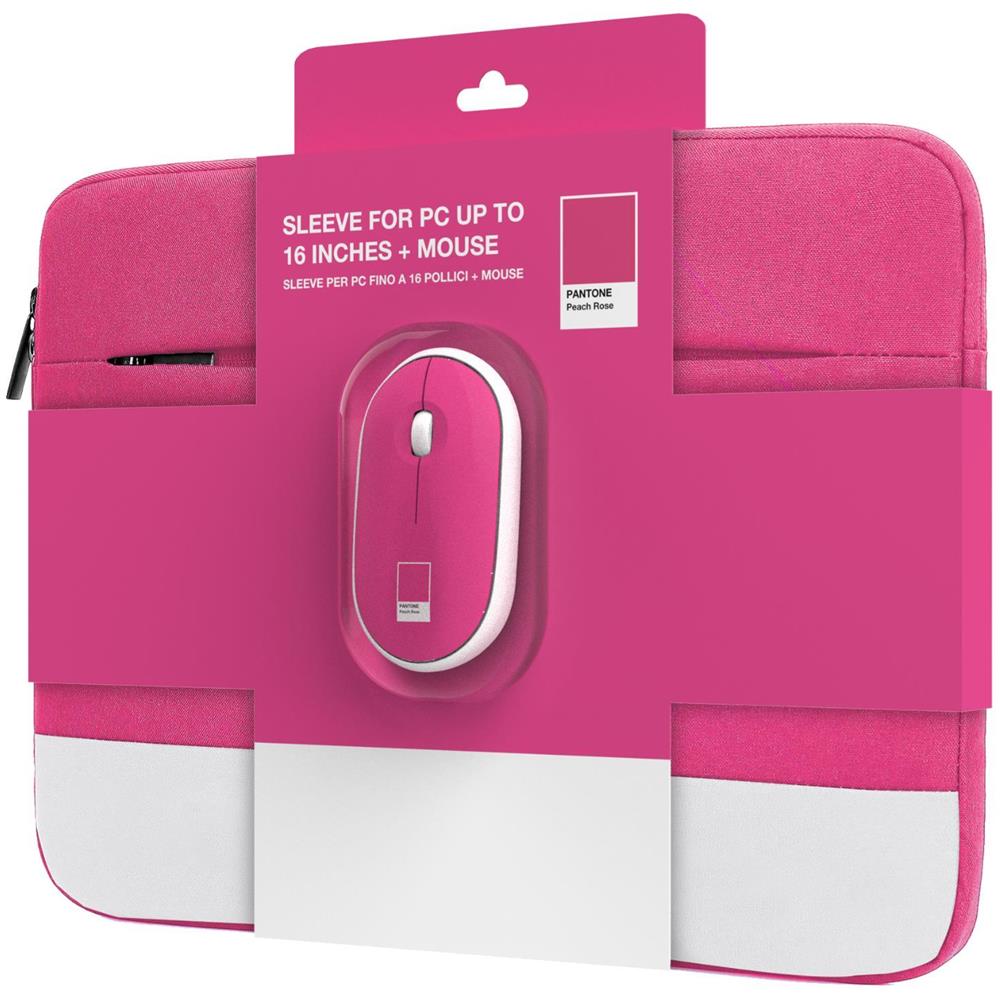 Bundle PC Sleeve fino a 15.6'' + Mouse Colore Rosa - Foto 1