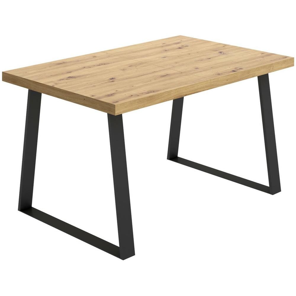 Tavolo Allungabile Canale, Consolle Da Pranzo Multiuso, Tavolo Rettangolare Da Cucina O Sala Da Pranzo, 160x90h75 Cm, Rovere Nodi - Foto 2