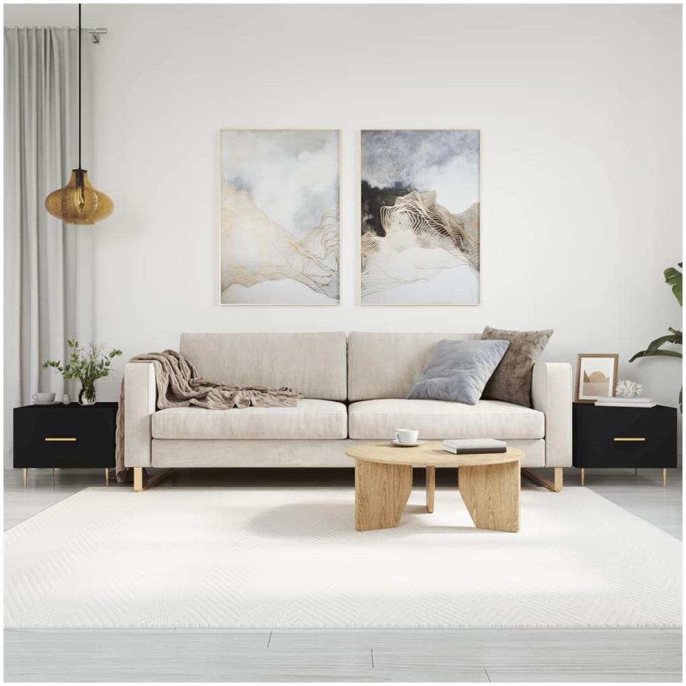 Tavolini Da Salotto 2 Pz Neri 50x50x40 Cm In Legno Multistrato - Foto 1
