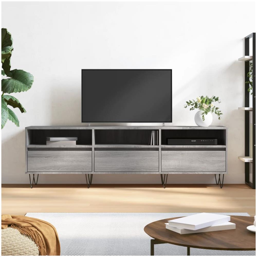 Mobile Porta Tv Grigio Sonoma 150x30x44,5 Cm Legno Multistrato - Foto 1