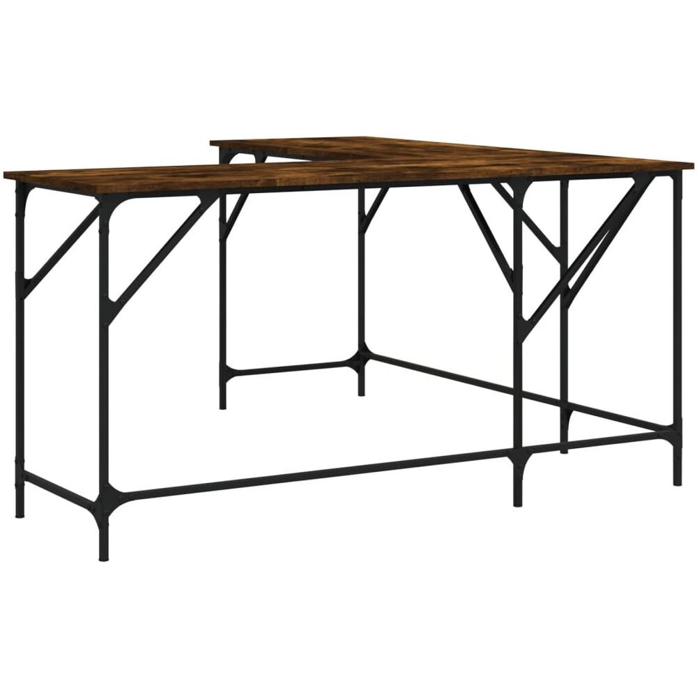 Scrivania Rovere Fumo 149x149x75 Cm In Legno Multistrato - Foto 2