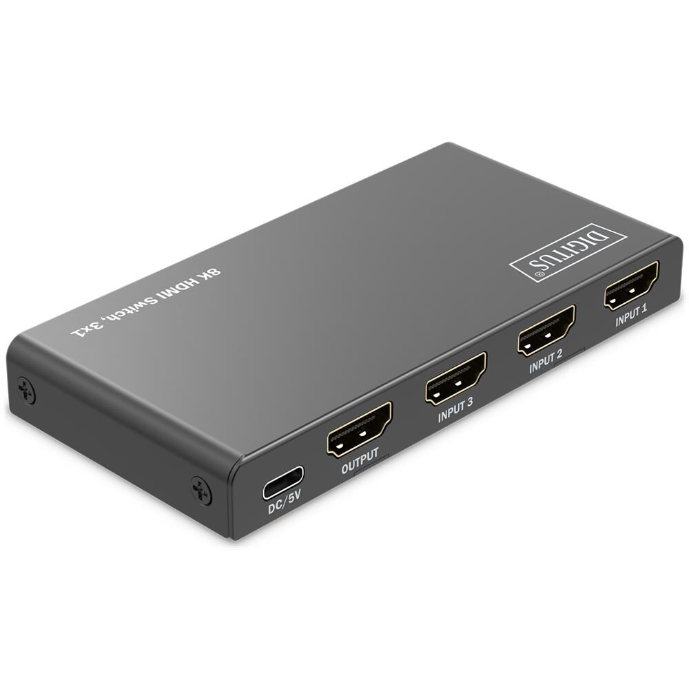Switch DS-55333 3x1 HDMI 8K / 60Hz Ultra HD DTS Nero - Foto 2