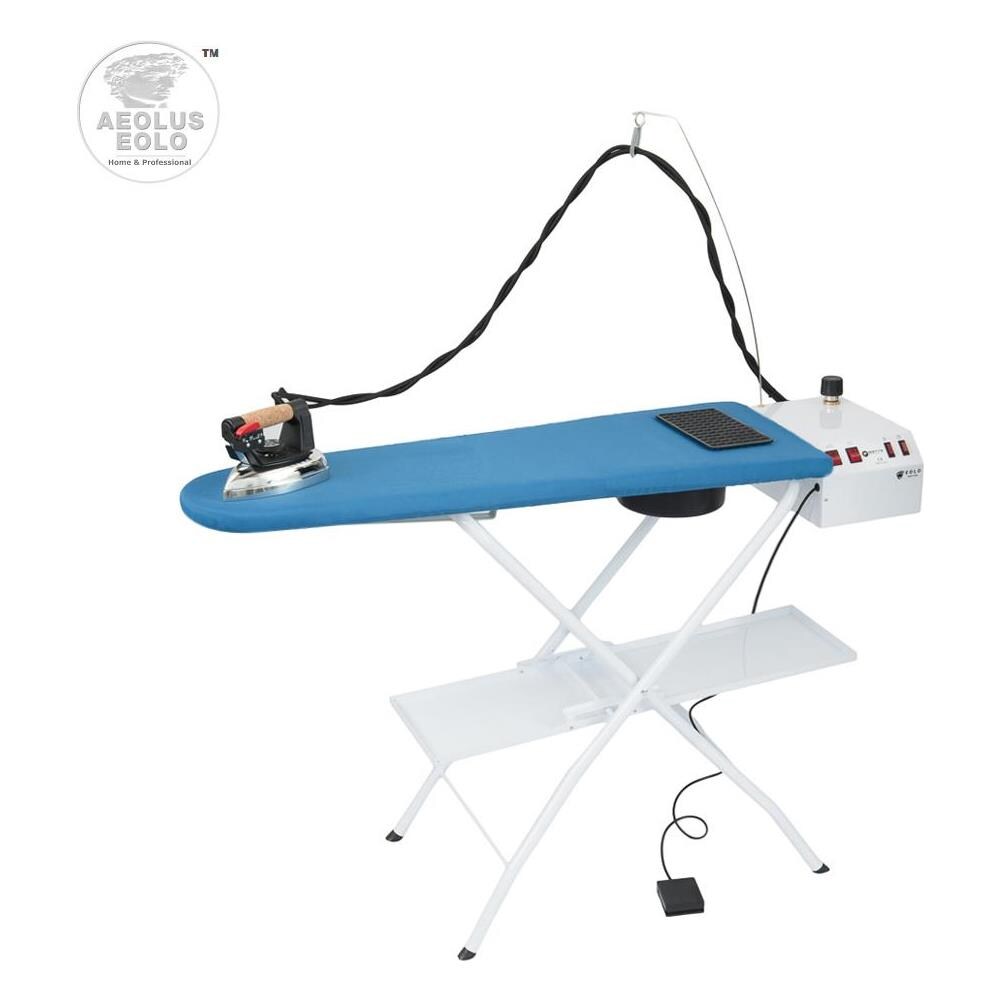 EOLO Asse da Stiro Professionale AS07 V6 Piano Riscaldato Aspirante 112x42 cm Stabile Richiudibile Caldaia a Risparmio Energetico Ferro Professionale Altezza Regolabile - Foto 1