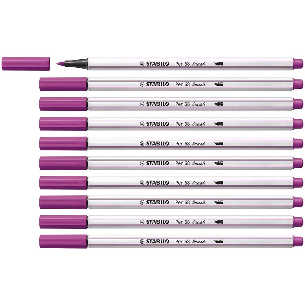 Pen 68 brush - Pennarello Premium con punta a pennello - Confezione da 10 - Lilla - Foto 1