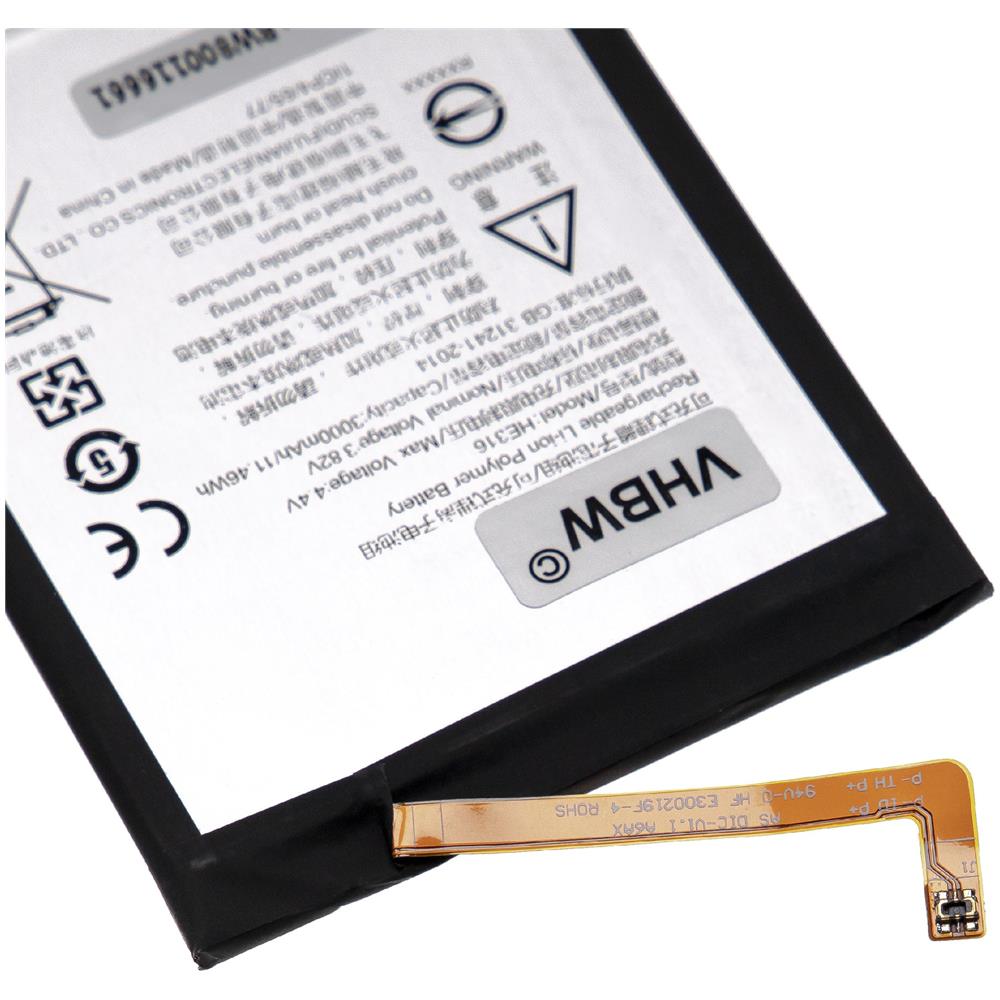 Litio-polimeri Batteria 3000mah (3.85v) Per Cellulari E Smartphone Come Nokia He317, He335 - Foto 6