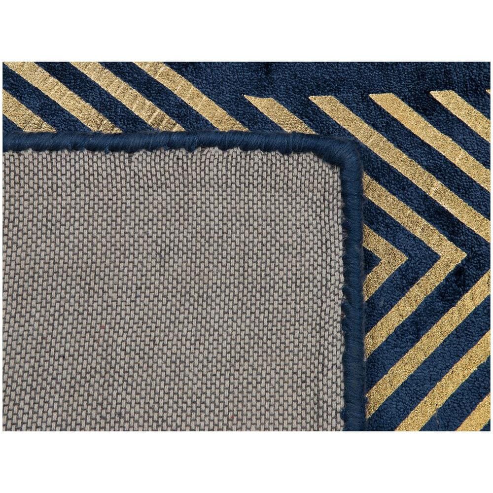 Tappeto A Pelo Corto Blu Marino / oro 160 X 230 Cm Vekse - Foto 11
