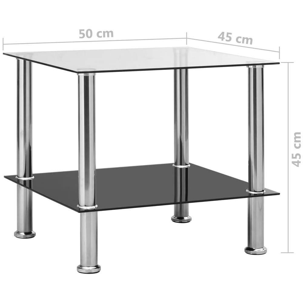 Tavolino Trasparente 45x50x45 Cm In Vetro Temperato - Foto 6