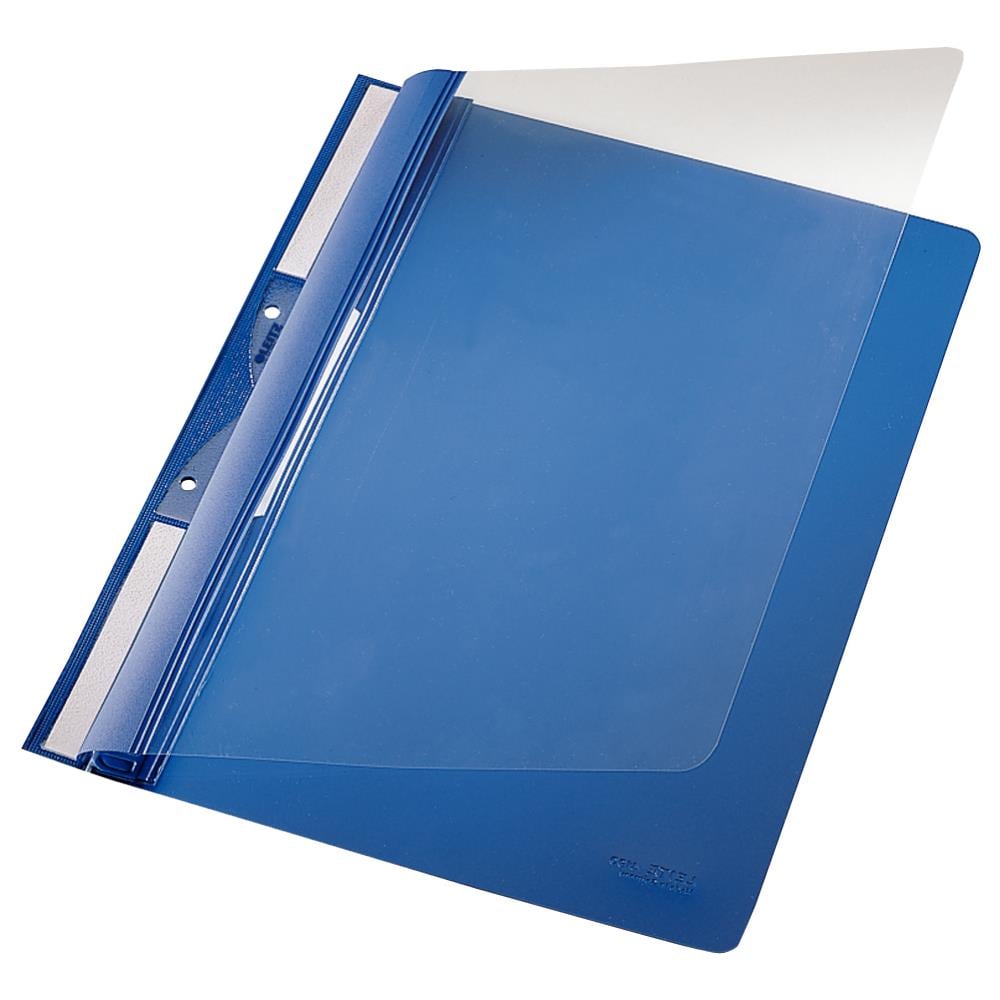 Raccoglitore di presentazione - 80 mm Binder Capacity - A4 - 210 mm Larghezza x 297 mm Lunghezza Dimensione Foglio - 250 Capacità Fogli - Cloruro di polivinile (PVC) - Blu, Chiaro - Foto 2