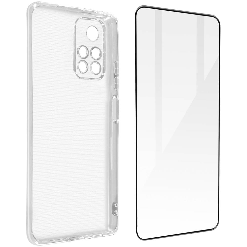 Cover Silicone Xiaomi Poco M4 Pro 5g + Vetro Temperato Bordo Nero - Foto 1