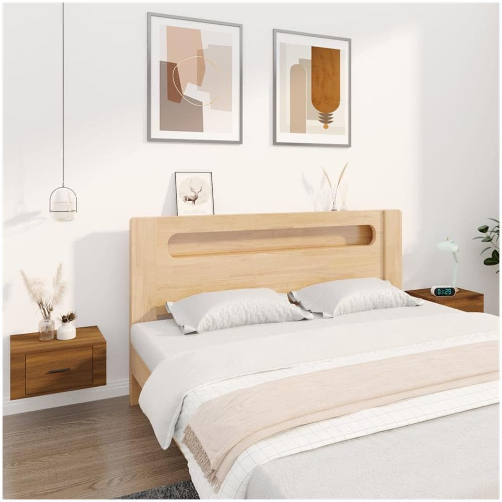 Comodini A Muro 2 Pz Rovere Marrone 50x36x25 Cm - Foto 1