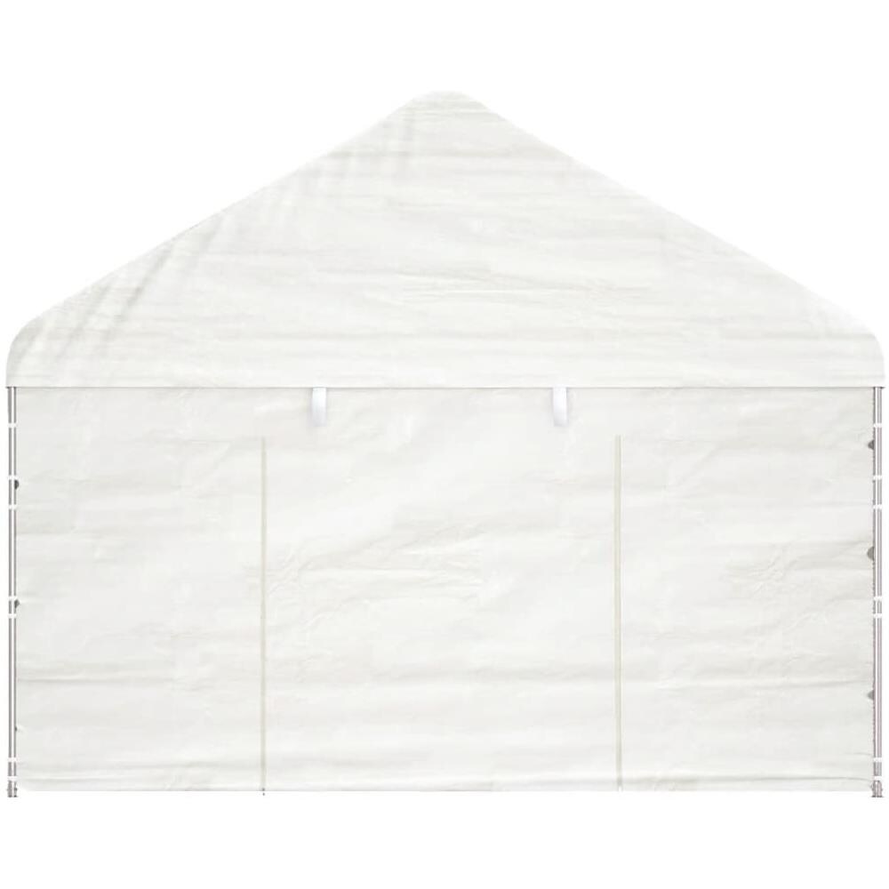 Gazebo Con Tetto Bianco 4,08x2,23x3,22 M In Polietilene - Foto 3