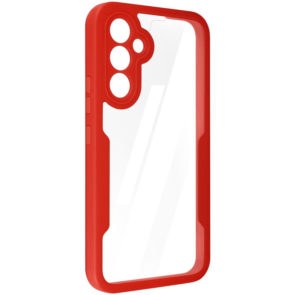 Cover 360° Per Galaxy A34 5g Retro Rigido Protezione Schermo Flessibile Rosso - Foto 1
