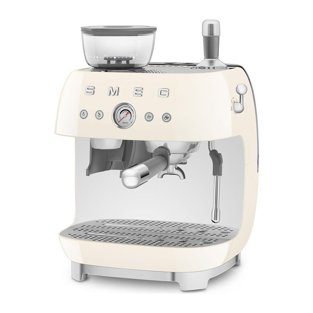 Macchina da Caffè Espresso Manuale con macinacaffè integrato 50's Style - Panna LUCIDO - EGF03CREU - Foto 1