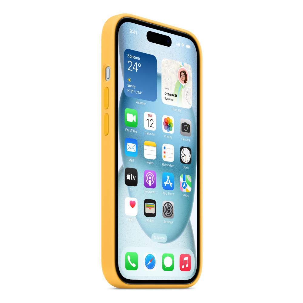 Custodia MagSafe in silicone per iPhone 15 - Sole - Foto 6