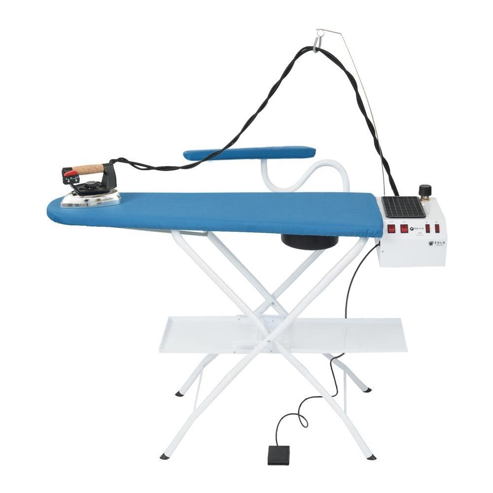 EOLO Asse da Stiro Professionale AS08 V6 Piano Riscaldato Aspirante 112x42 cm Stabile Richiudibile Caldaia a Risparmio Energetico Ferro Professionale Altezza Regolabile - Foto 2