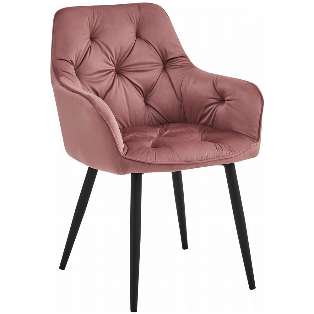 Sedia LUKK - Elegante velluto rosa per soggiorno, cucina, sala da pranzo - Foto 1