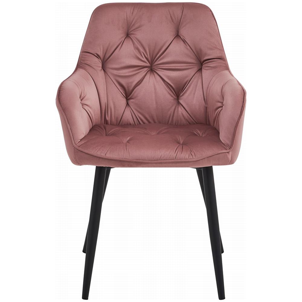 Sedia LUKK - Elegante velluto rosa per soggiorno, cucina, sala da pranzo - Foto 2