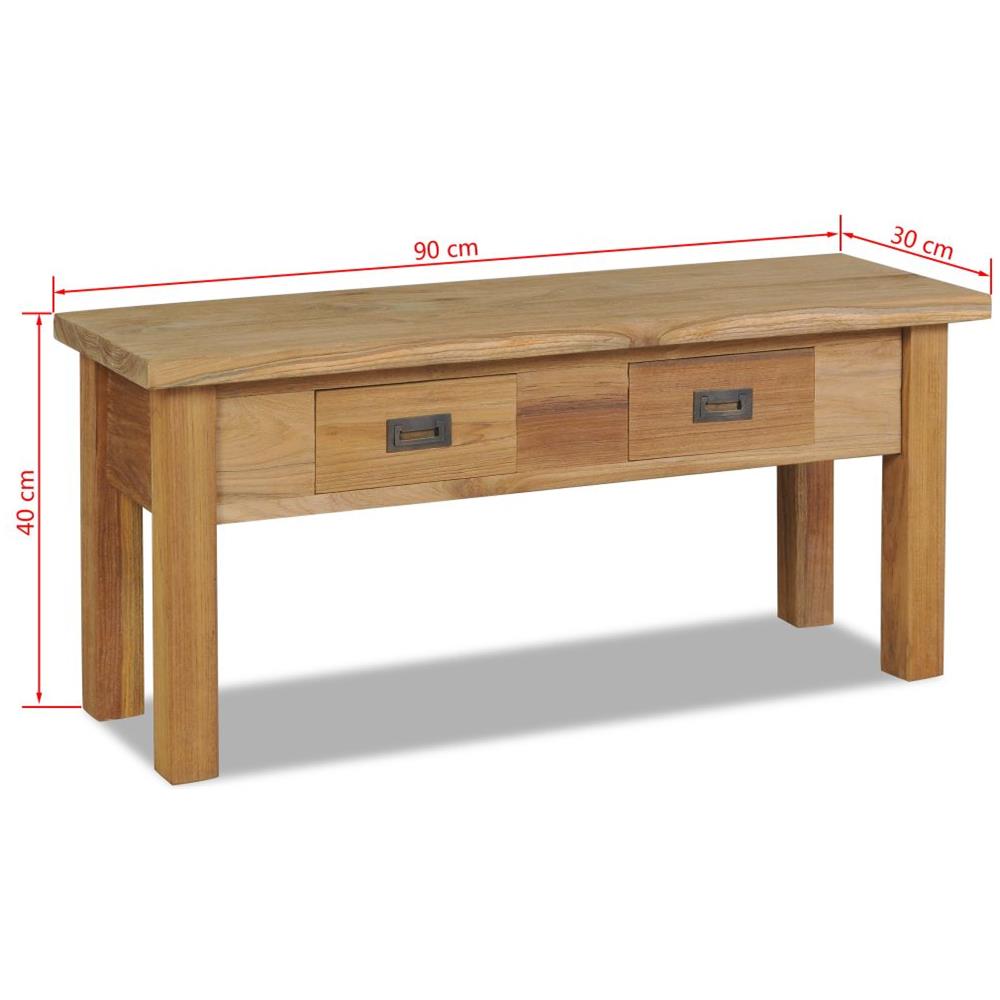 Panca In Legno Teak 90x30x40 Cm - Foto 7