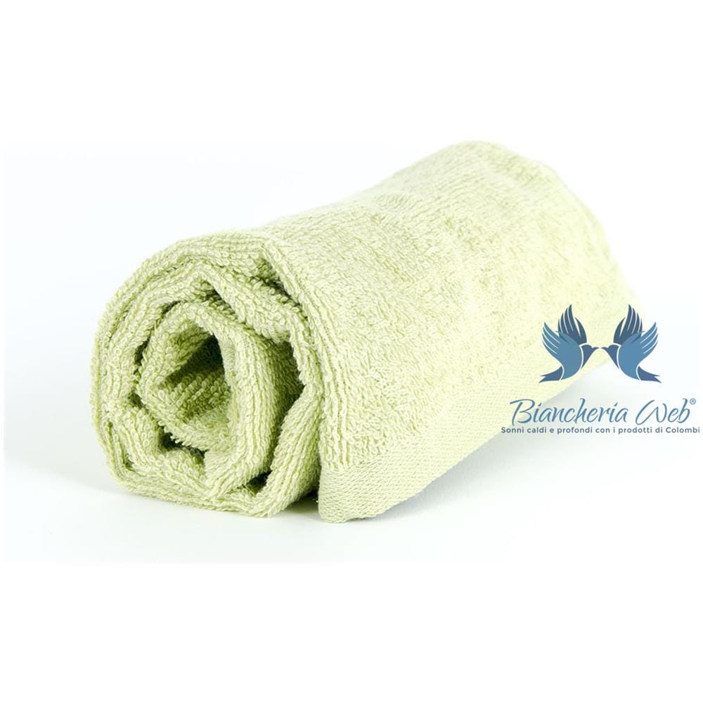 Asciugamani Salvietta Bagno In Morbida Spugna Modello Sophie Colore Verde Salvia Telo Salvia - Foto 1