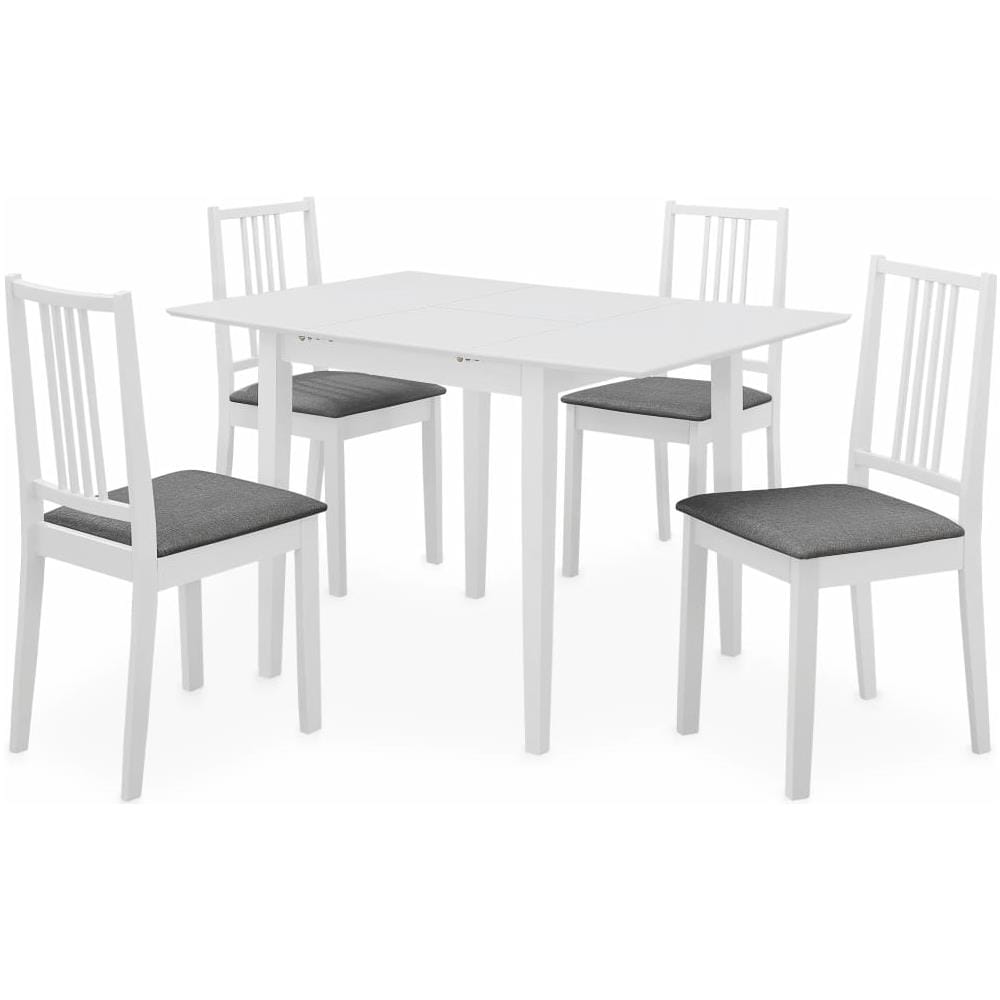 Set Per Sala Da Pranzo 5 Pz In Mdf Bianco - Foto 1