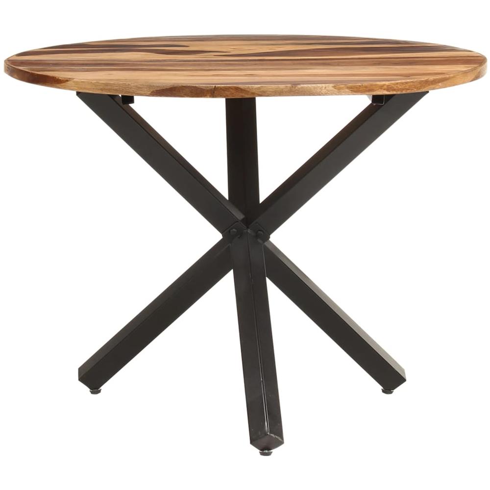 Tavolo Da Pranzo 100x100x75cm Legno Di Acacia Finitura Sheesham - Foto 2