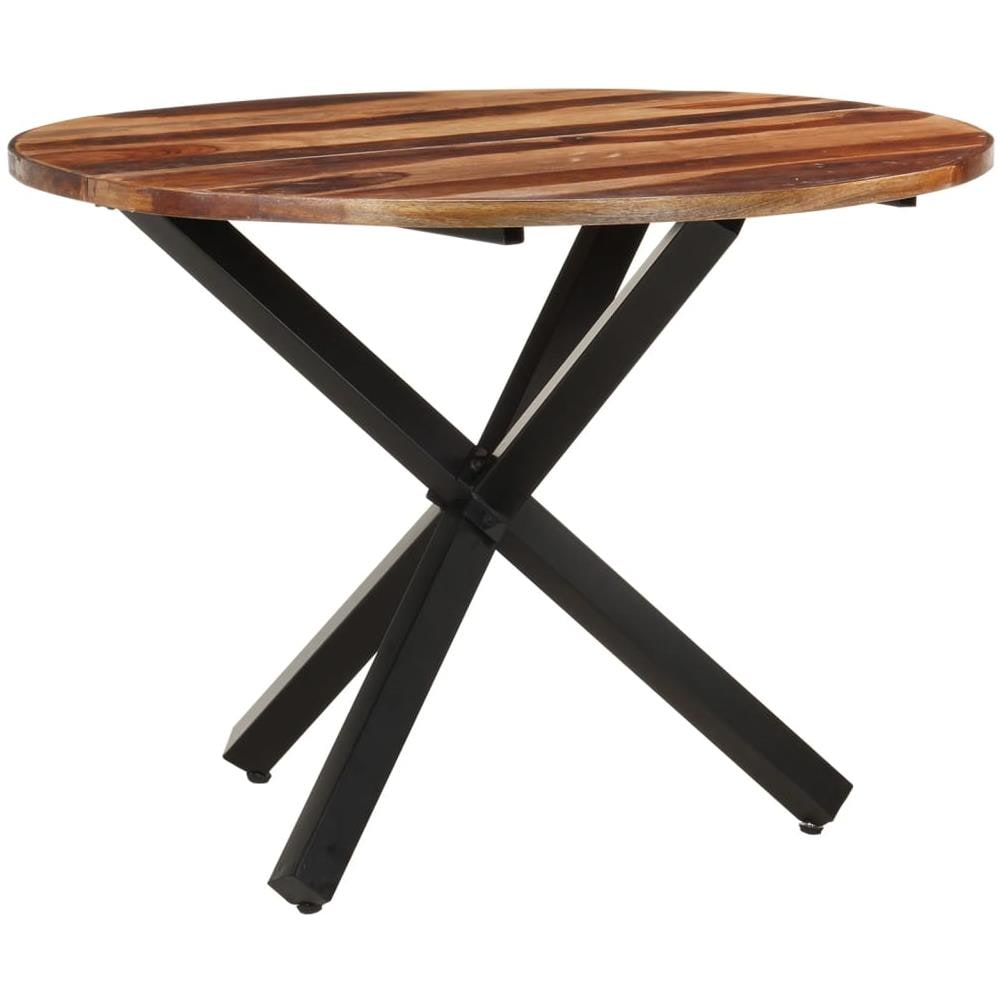 Tavolo Da Pranzo 100x100x75cm Legno Di Acacia Finitura Sheesham - Foto 8