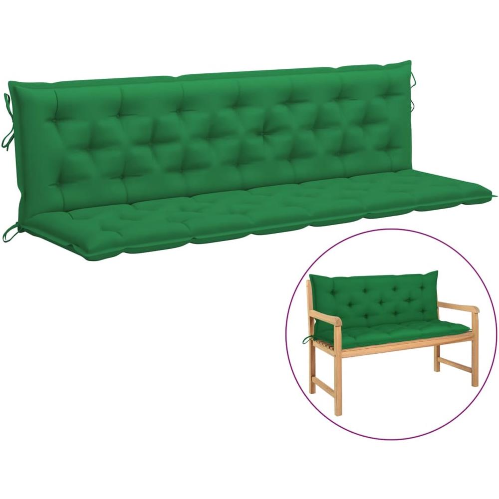 Cuscini per Panca 2 pz Verdi 200x50x7 cm in Tessuto Oxford - Foto 1