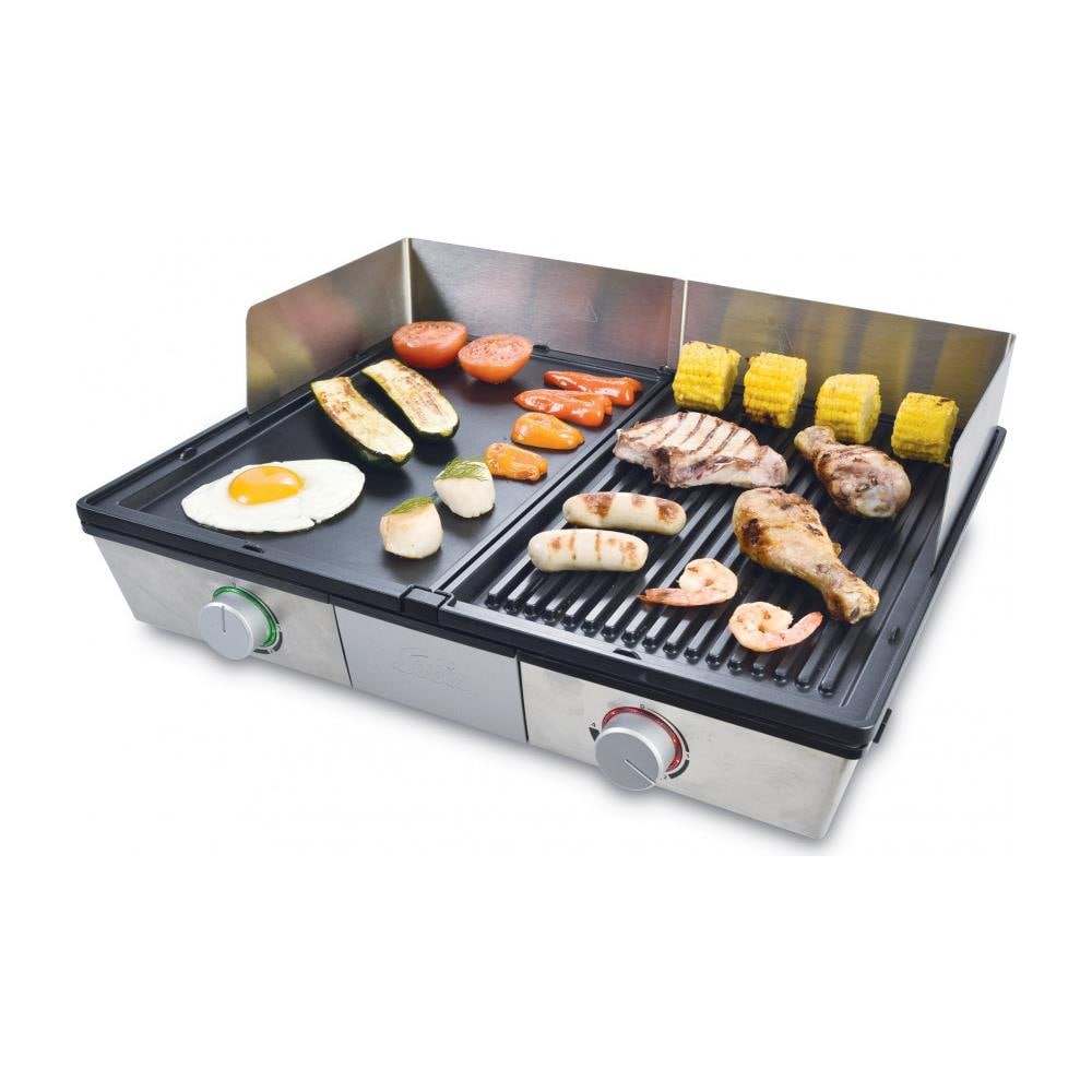 Deli Grill Da tavolo Elettrico 2200W Nero, Argento - Foto 1