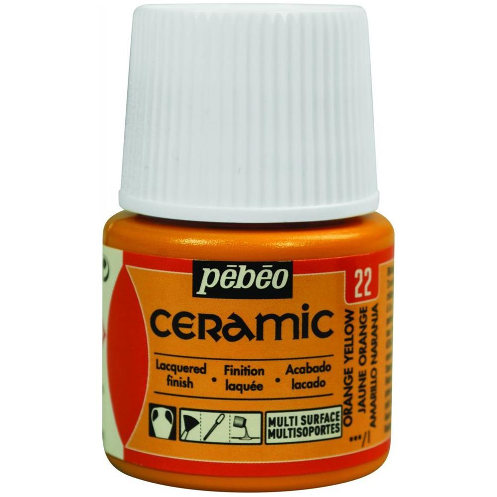 Pittura Per Ceramica E Multisuperficie - Giallo Arancio - 45 Ml - Foto 1