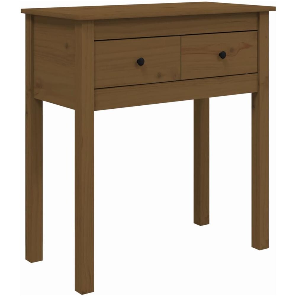 Tavolo Consolle Miele 70x35x75 Cm In Legno Massello Di Pino - Foto 2