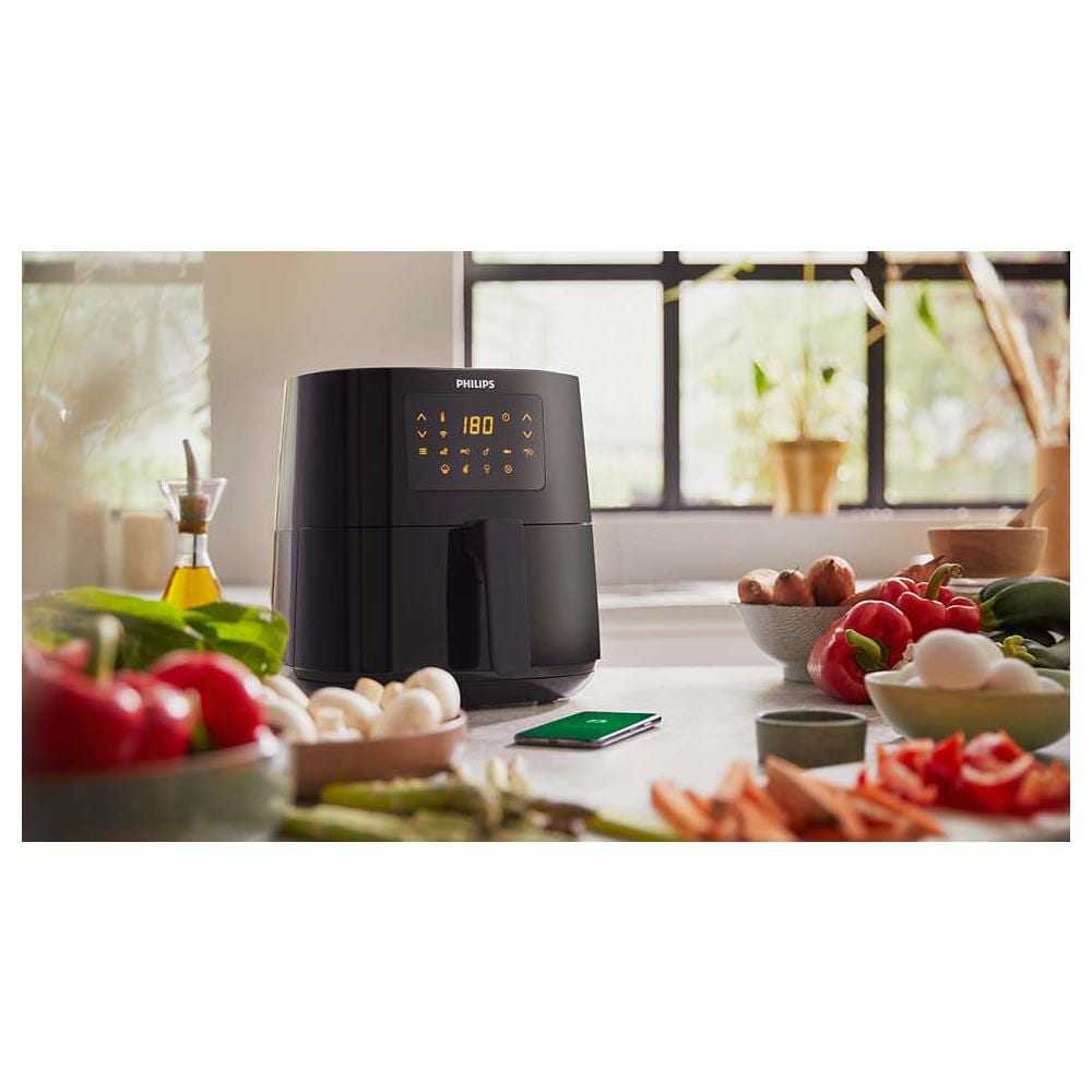 Friggitrice Airfryer L Serie 5000 Connessa HD9255/60 con Capacità 4.1 Litri 1400 Watt Wi-Fi Colore Nero / Grigio - Foto 3