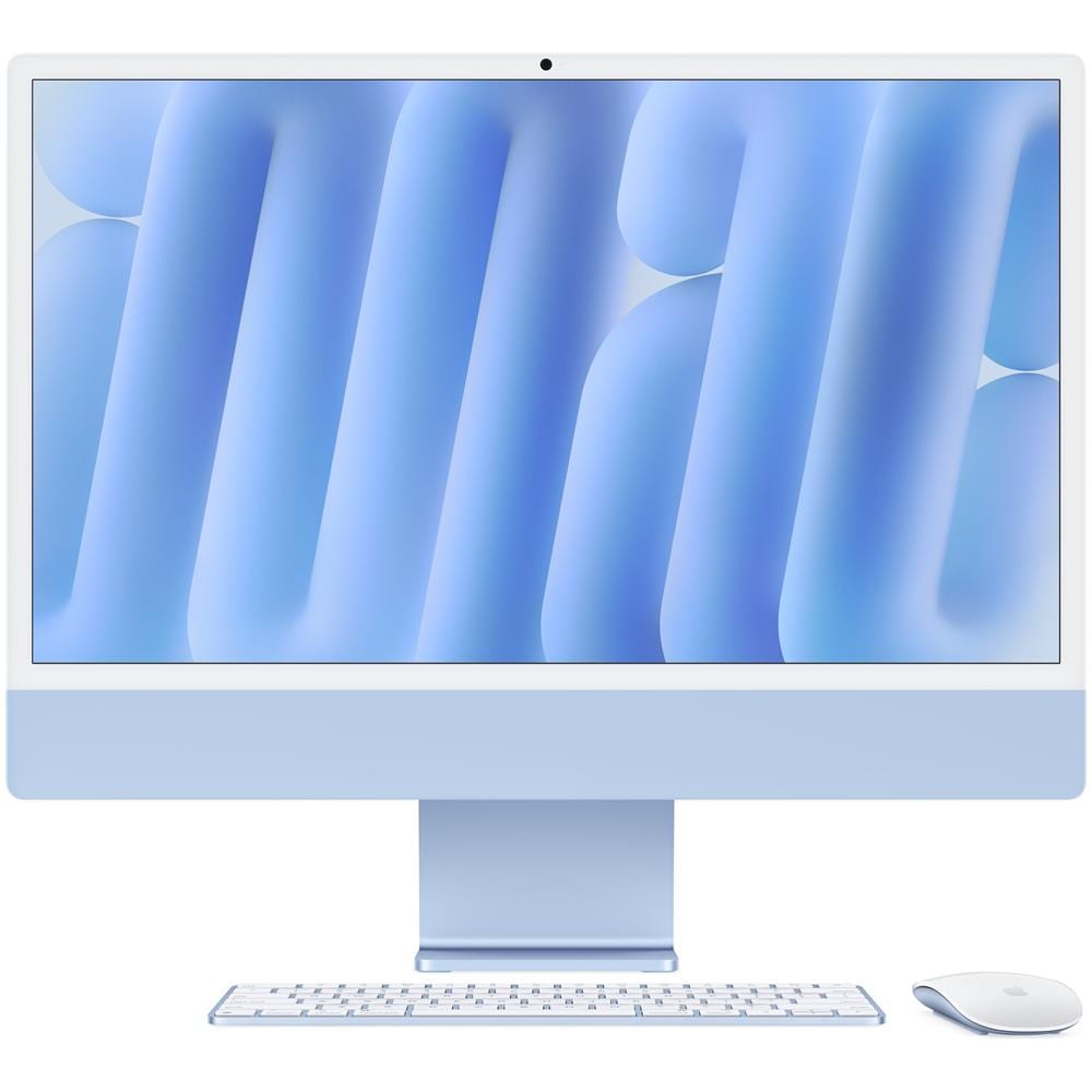 iMac 24" Retina Display 4,5K Chip M4 con CPU 8-core GPU 8-core 16GB, 256GB SSD Blu - Foto 1