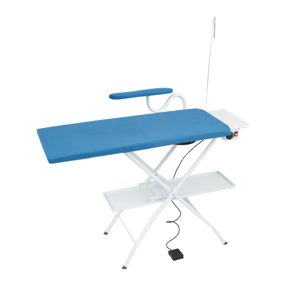 EOLO Asse da Stiro Professionale Rettangolare AS09 V6 Piano Riscaldato Aspirante 112x50 cm Richiudibile Regolazione Temperatura Altezza Regolabile Braccetto Stiramaniche - Foto 2