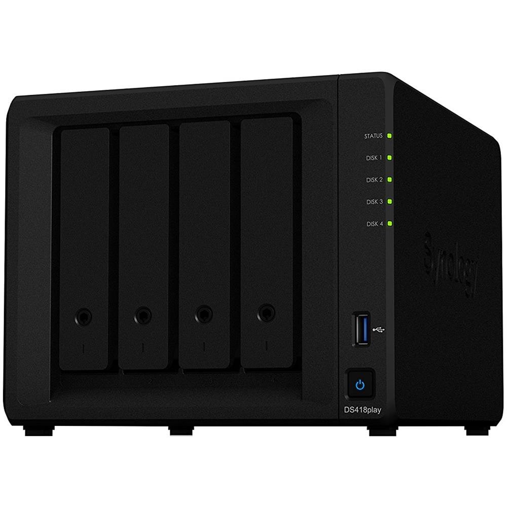 NAS DiskStation DS418play 4 Slot Hard Disk / SSD 3.5" / 2.5" Hot Swap 2 Porte Gigabit Ethernet / 2 Porte USB 3.0 Ram 2 GB - Foto 1