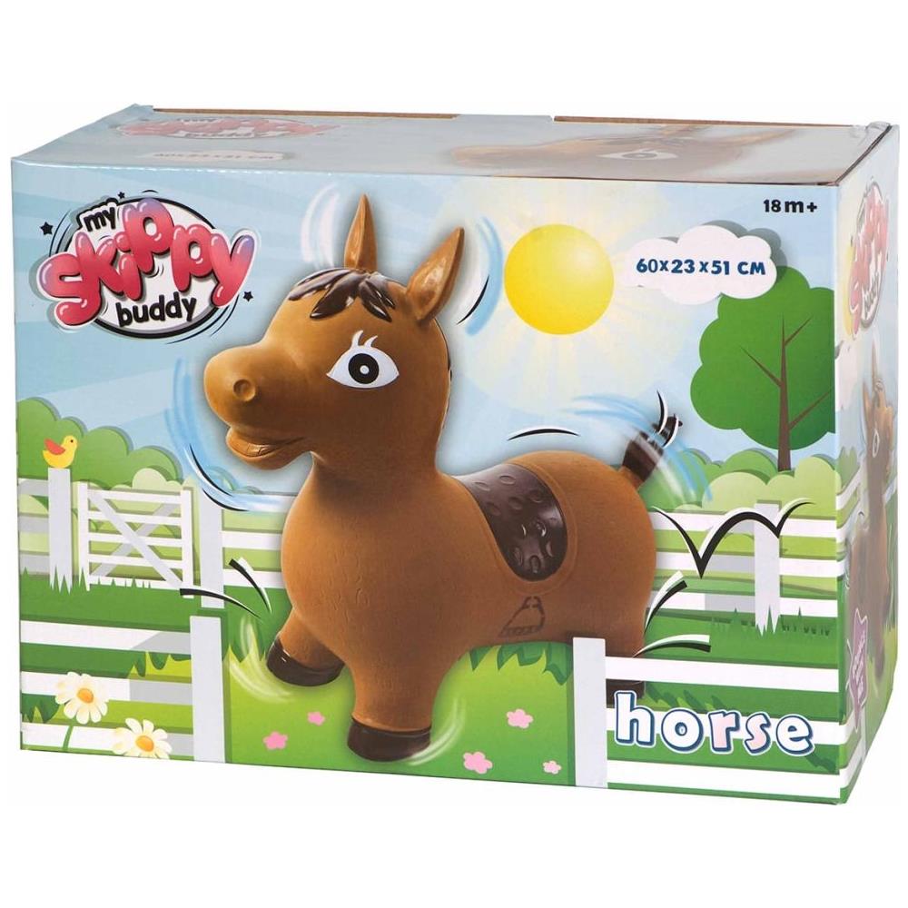 Animale Gonfiabile Cavalcabile Skippy Horse Marrone Kh1-63 - Foto 3