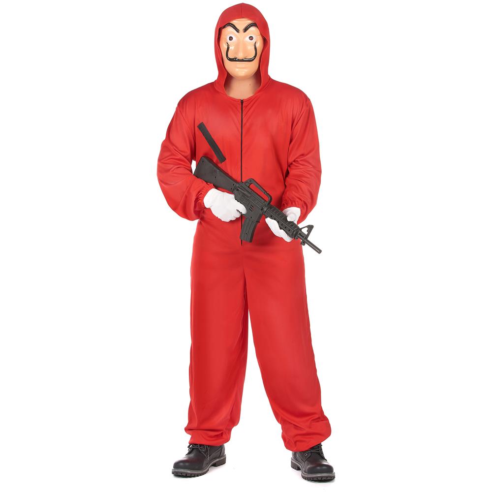 Lucida - Costume Tuta Rossa Da Bandito Per Adulto - Taglia: L / Xl (160-190cm) - Foto 1