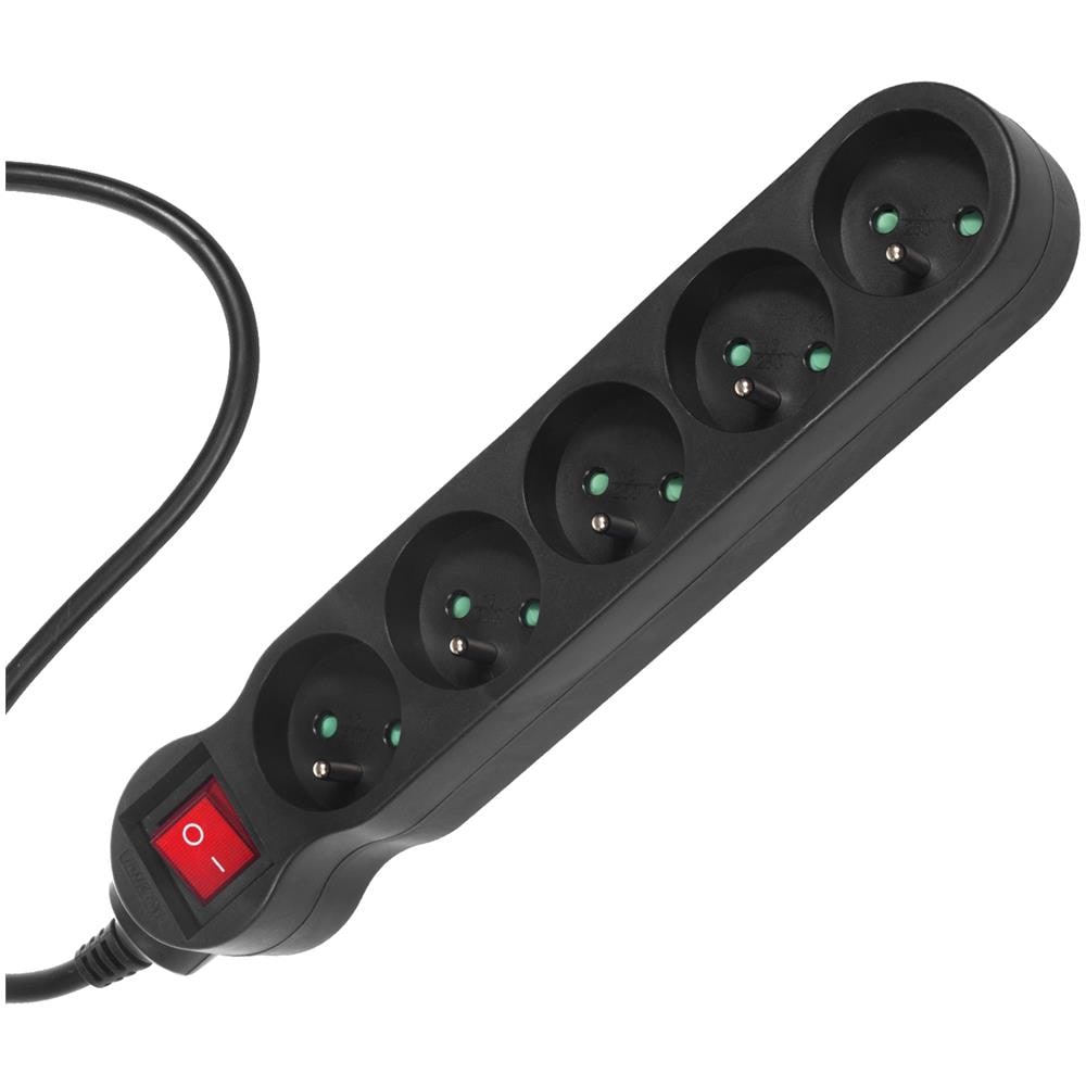 Prese Multiple A 5 Prese Con Interruttore, Terra, Cavo Da 1,4 M Con Protezione Per Bambini Energy Mce183 2300w - Foto 2